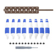 Sunnylife MM3-SN443 For Mini 3 Pro Propeller Blades + Silicone Folding Storage Bag(Blue Strip+Brown Bag) - DIY Propeller by Sunnylife | Online Shopping South Africa | PMC TechLife | Buy Now Pay Later Mobicred