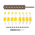 Sunnylife MM3-SN443 For Mini 3 Pro Propeller Blades + Silicone Folding Storage Bag(Yellow Strip+Brown Bag) - DIY Propeller by Sunnylife | Online Shopping South Africa | PMC TechLife | Buy Now Pay Later Mobicred