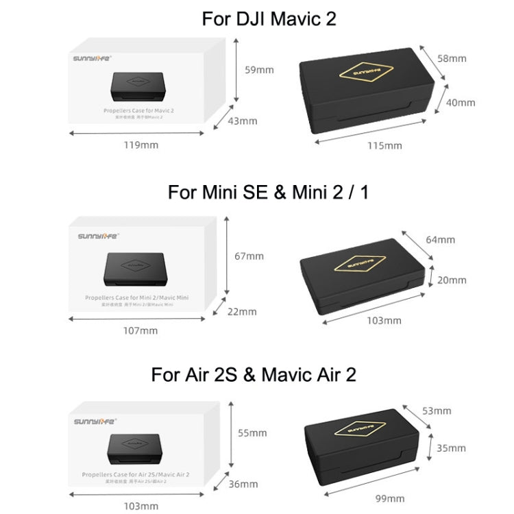 Sunnylife M2-SN9355 Blade Propeller Portable Storage Box For DJI Mini SE / 2 / 2 SE / 1