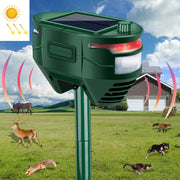 RC-544 Outdoor Solar Ultrasonic Infrared Sensor Animal Repeller(Dark Green)