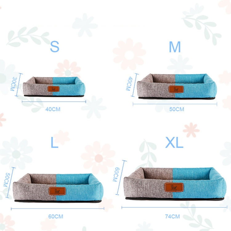 YD-XD03 Summer Pet Breathable Cooler Mat Pet Bed, Size: 77x62cm(Gray Blue)