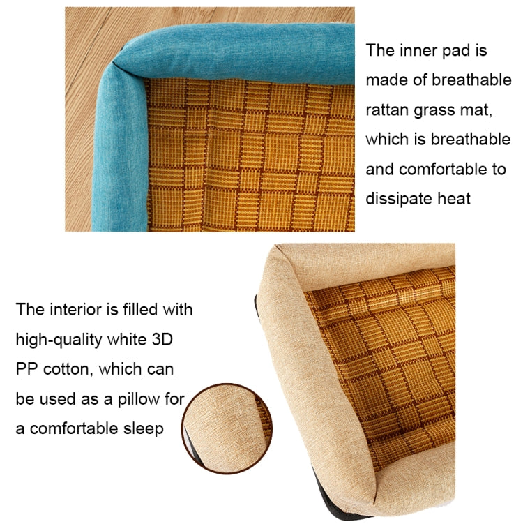 YD-XD03 Summer Pet Breathable Cooler Mat Pet Bed, Size: 77x62cm(Gray Blue)