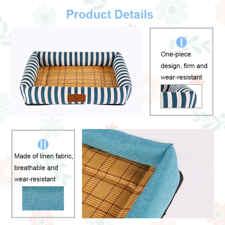 YD-XD03 Summer Pet Breathable Cooler Mat Pet Bed, Size: 77x62cm(Coffee Khaki)
