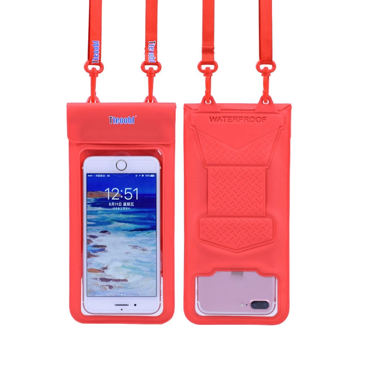 Tteoobl  30m Underwater Mobile Phone Water-resistant Bag, Size: Large(Red)
