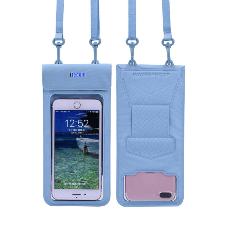 Tteoobl  30m Underwater Mobile Phone Water-resistant Bag, Size: Small(Gray Blue)