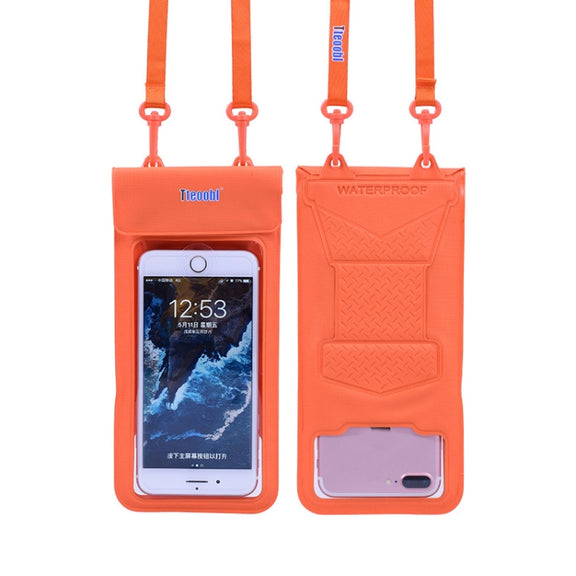 Tteoobl  30m Underwater Mobile Phone Water-resistant Bag, Size: Small(Orange)