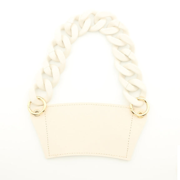 Phone Case Plastic Bracelet DIY Bag Carry Strap Cup Sleeve(Beige)