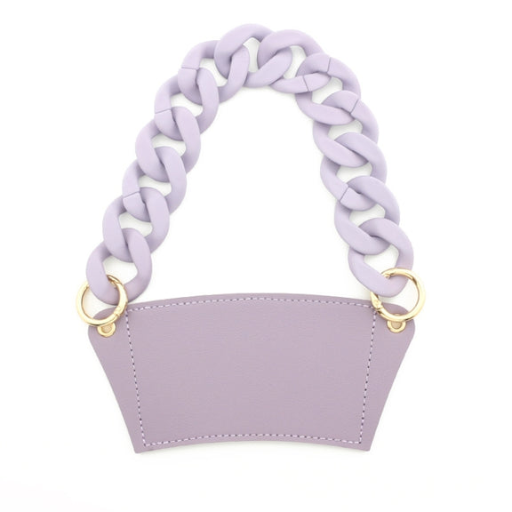 Phone Case Plastic Bracelet DIY Bag Carry Strap Cup Sleeve(Light Purple)