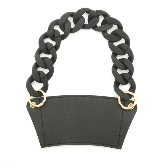 Phone Case Plastic Bracelet DIY Bag Carry Strap Cup Sleeve(Black)