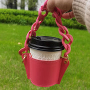Phone Case Plastic Bracelet DIY Bag Carry Strap Cup Sleeve(Black)