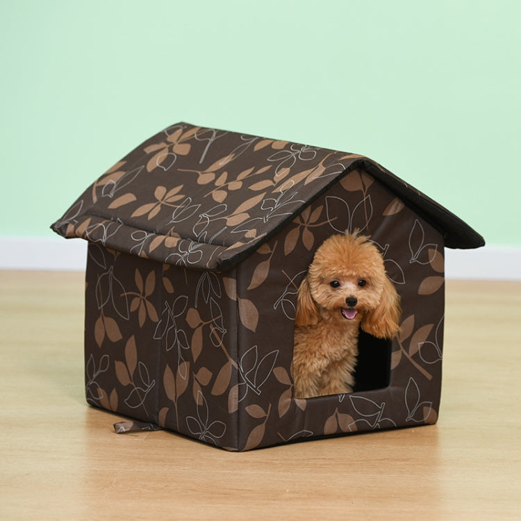 Outdoor Water-resistant Oxford Cloth Pet Nest Pet Tent, Size: S(Leaves)