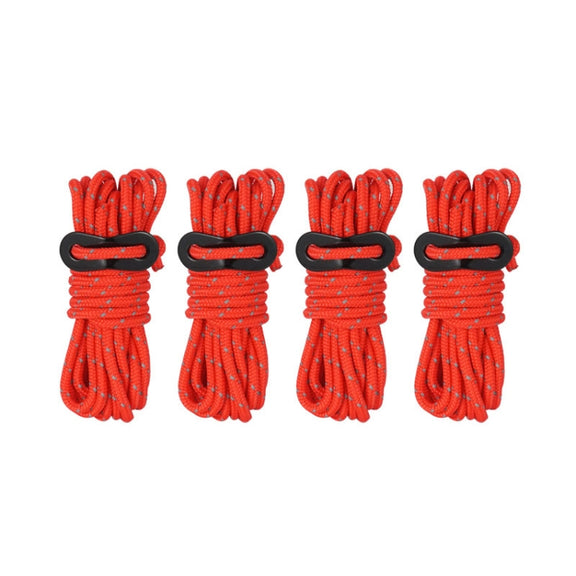 4 PCS / Set CLS Outdoor Camp Reflective Wind-Proof Camping Support Rod(Red)