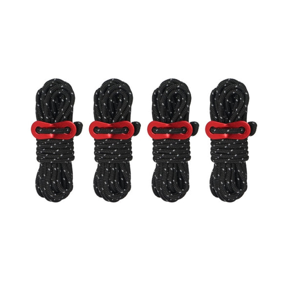 4 PCS / Set CLS Outdoor Camp Reflective Wind-Proof Camping Support Rod(Black)