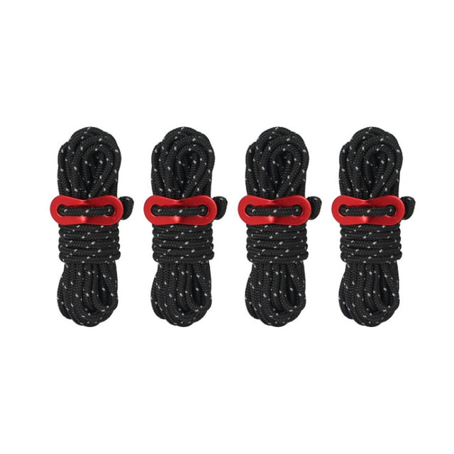 4 PCS / Set CLS Outdoor Camp Reflective Wind-Proof Camping Support Rod(Black)
