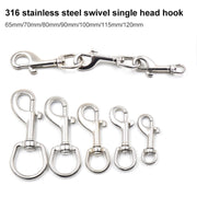 Stainless Steel Swivel Single Hook Pet Leash Hook, Specification: 70mm