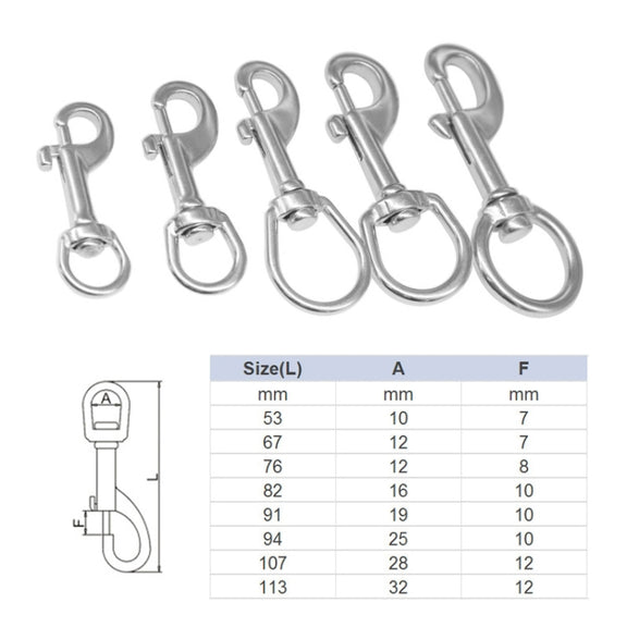 Stainless Steel Swivel Single Hook Pet Leash Hook, Specification: 115mm