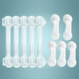 5 PCS Transparent +5 Pair Lock Children Drawer Anti-opening Cabinet Door Refrigerator Safety Lock - free shipping - PMC TechLife - Order now!