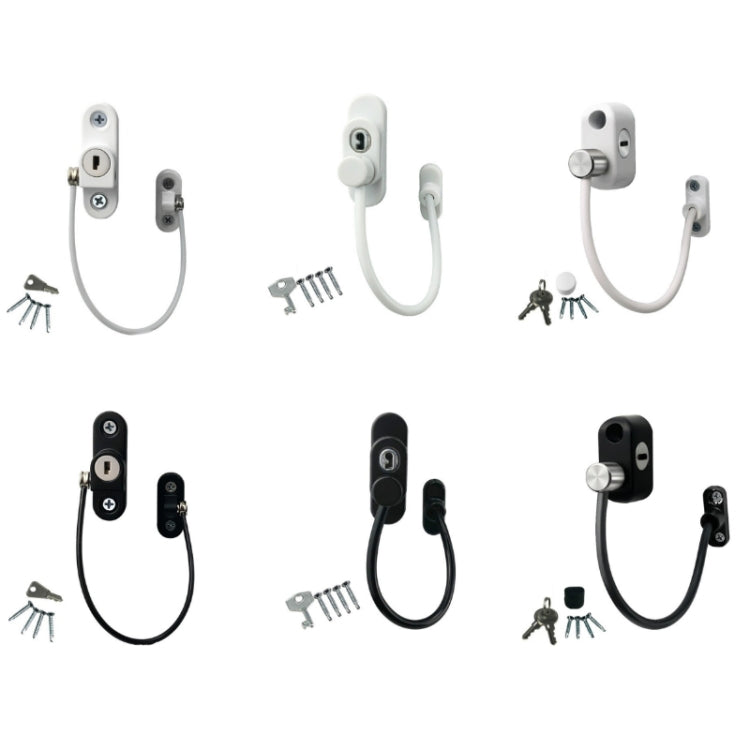 Children High-rise Anti-fall Safety Lock Window Push Limiter, Color: White