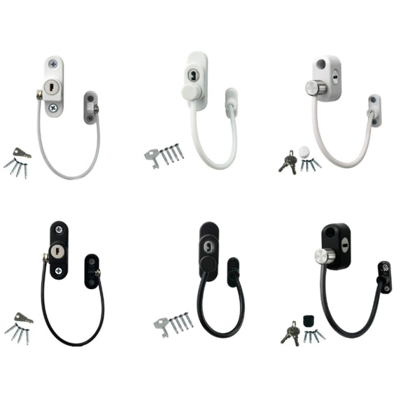 Children High-rise Anti-fall Safety Lock Window Push Limiter, Color: White