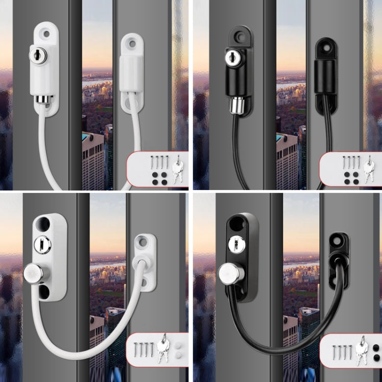 Children High-rise Anti-fall Safety Lock Window Push Limiter, Color: Black (High Standard)