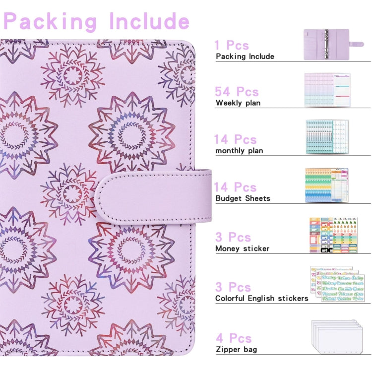 A6 Cash Budget Book Schedule Weekly Plan Monthly Plan Loose-leaf Notepad(White)