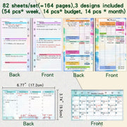 A6 Cash Budget Book Schedule Weekly Plan Monthly Plan Loose-leaf Notepad(White)