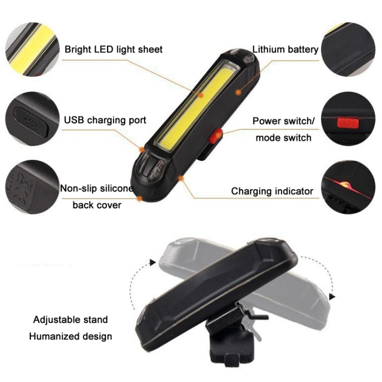 LED Rechargeable Bicycle Warning Strip Tail Light(OPP Red&Blue Light)