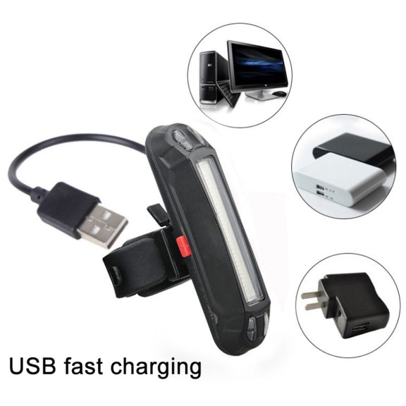 LED Rechargeable Bicycle Warning Strip Tail Light(OPP Red Light)