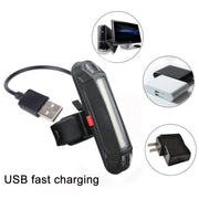 LED Rechargeable Bicycle Warning Strip Tail Light(OPP Red&White Light)
