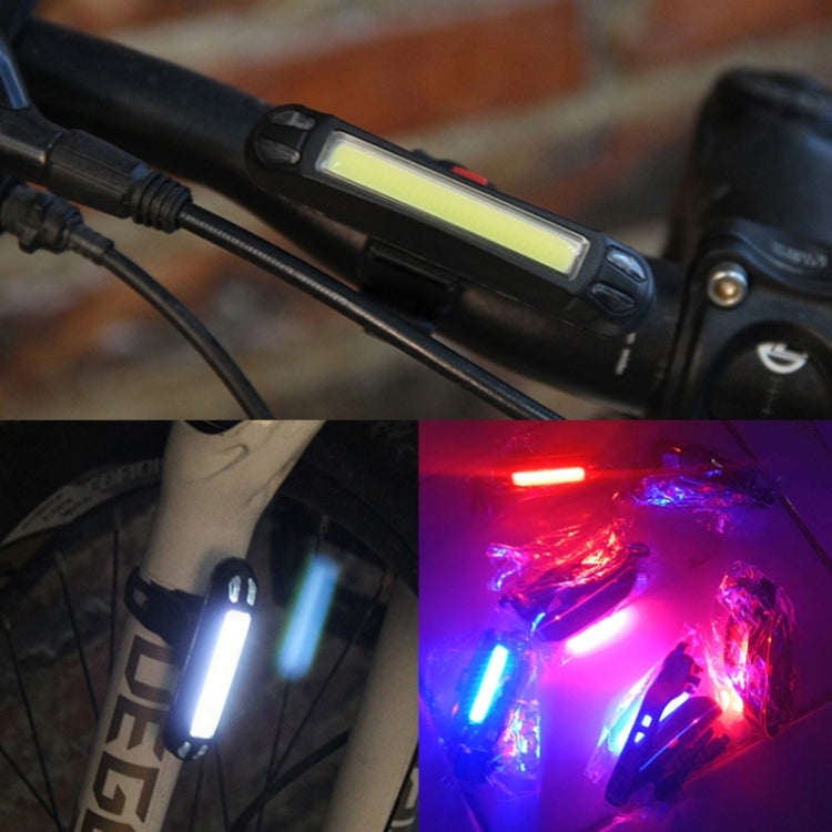 LED Rechargeable Bicycle Warning Strip Tail Light(OPP Red&Blue Light)