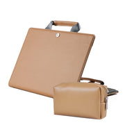 Laptop Bag Protective Case Tote Bag For MacBook Pro 15.4 inch, Color: Khaki + Power Bag