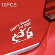 10PCS Reflective Funny Text Do Not Touch My Car Car Sticker(White) - Decorative Sticker by PMC TechLife | Online Shopping South Africa | PMC TechLife | Buy Now Pay Later Mobicred