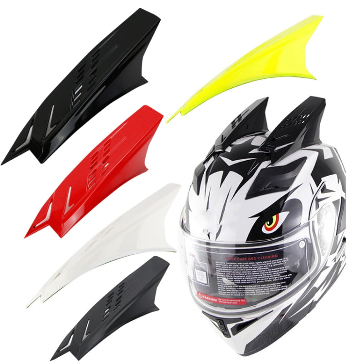 1 Pair Motorcycle Helmet  Horns Plastic Paste Decoration(White)