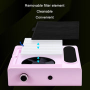 80W Adjustable Speed High Power Nail Vacuum Cleaner, Specification: US Plug (Pink)