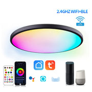 RGBCW Smart Graffiti App Voice Ceiling Light, Voltage: US Standard 110V-130V(White Frame)