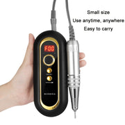 BLUEQUE Plug-in Portable Nail Art Carbon Brush Grinder, Specification: US Plug (Black)