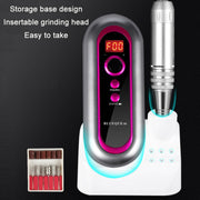 BLUEQUE Plug-in Portable Nail Art Carbon Brush Grinder, Specification: US Plug (Black)