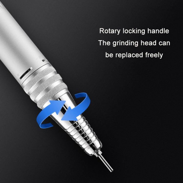 BLUEQUE Plug-in Portable Nail Art Carbon Brush Grinder, Specification: EU Plug (White)