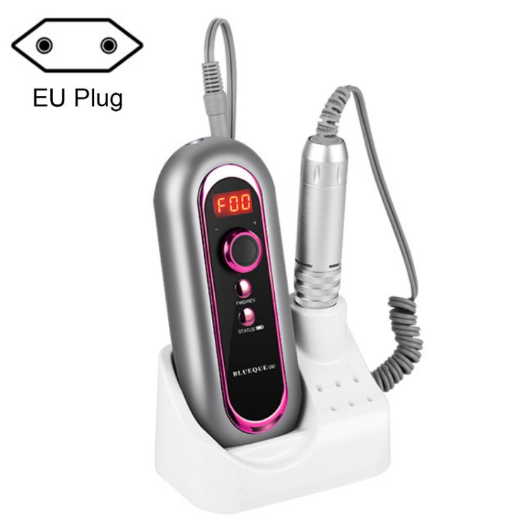 BLUEQUE Plug-in Portable Nail Art Carbon Brush Grinder, Specification: EU Plug (Gray)