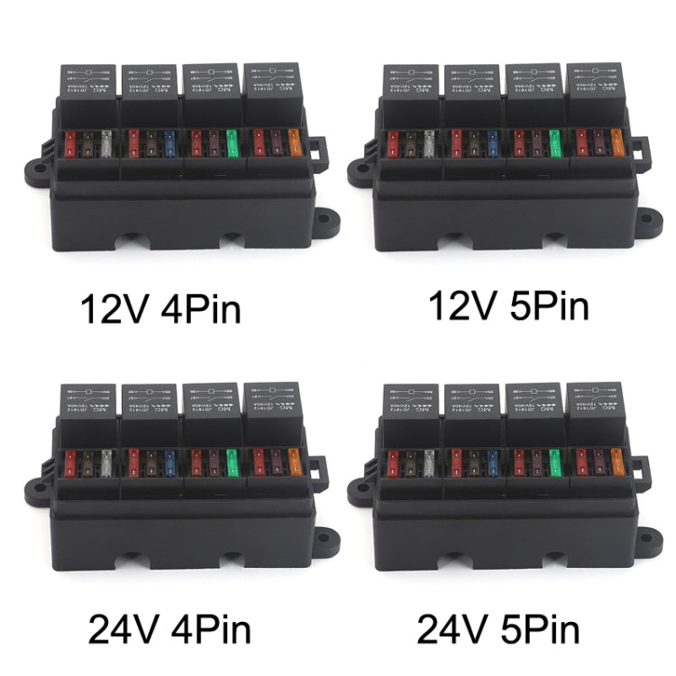 TF008-10 12V 5Pin Relay Car RV Radiography Sound Modified Electromagnetic Insurance Box