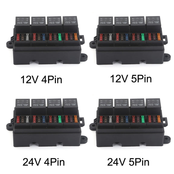 TF008-10 24V 4Pin Relay Car RV Radiography Sound Modified Electromagnetic Insurance Box