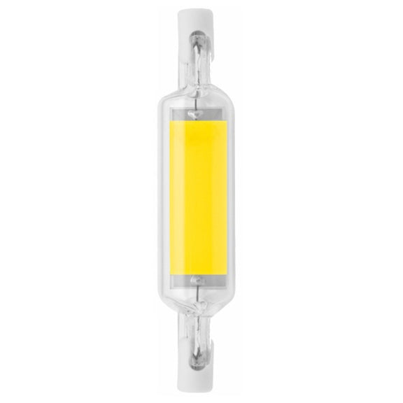 78MM 10W R7S LED COB Dimmer Glass Lamp Double-end Horizontal Plug-in Light(110V Cold White Light)