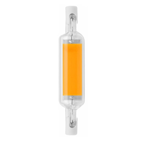 78MM 10W R7S LED COB Dimmer Glass Lamp Double-end Horizontal Plug-in Light(110V Warm White Light)