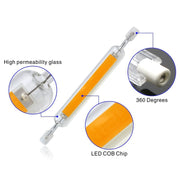 78MM 10W R7S LED COB Dimmer Glass Lamp Double-end Horizontal Plug-in Light(110V Natural White Light)