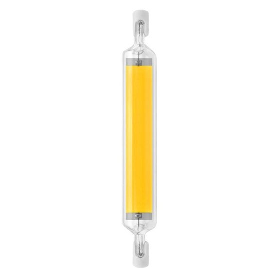 118mm 20W R7S LED COB Dimmer Glass Lamp Double-end Horizontal Plug-in Light(220v Natural White Light)