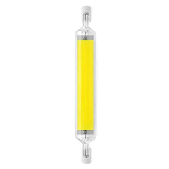 118mm 20W R7S LED COB Dimmer Glass Lamp Double-end Horizontal Plug-in Light(110V Cold White Light)