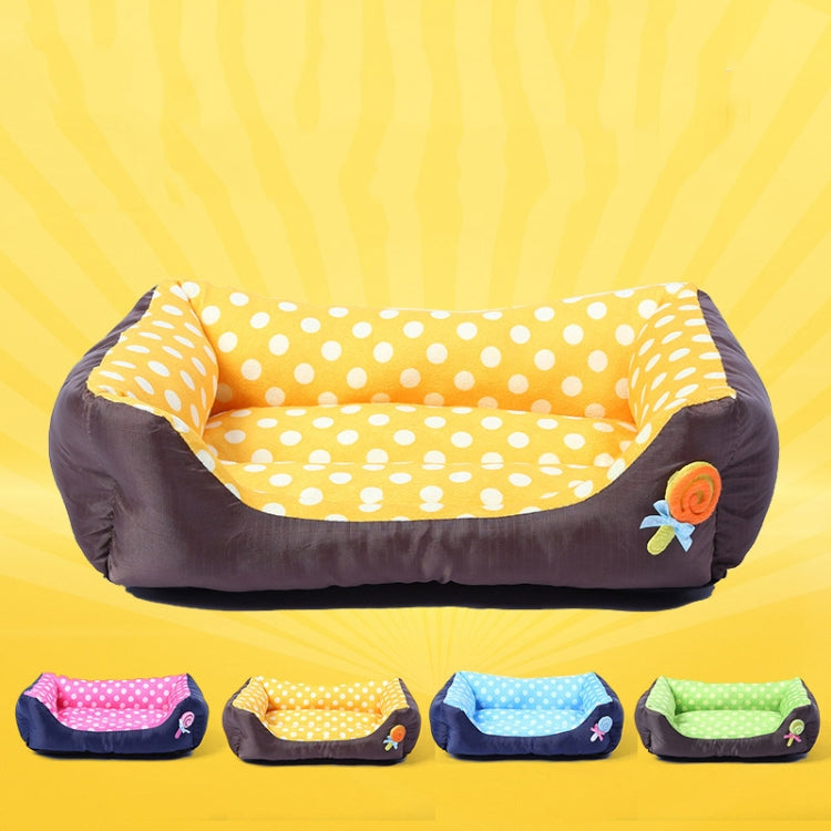 Cartoon Pet Kennel Square Cushion For Small And Medium Pet, Specification: M(Pink)