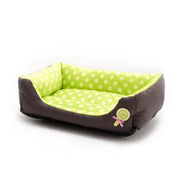 Cartoon Pet Kennel Square Cushion For Small And Medium Pet, Specification: L(Green)