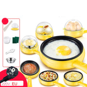 350W Electric Egg Omelette Cooker Frying Pan Steamer Cooker,EU Plug,Style: Single Layer Set Yellow