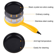 350W Electric Egg Omelette Cooker Frying Pan Steamer Cooker,EU Plug,Style: Single Layer Set Yellow